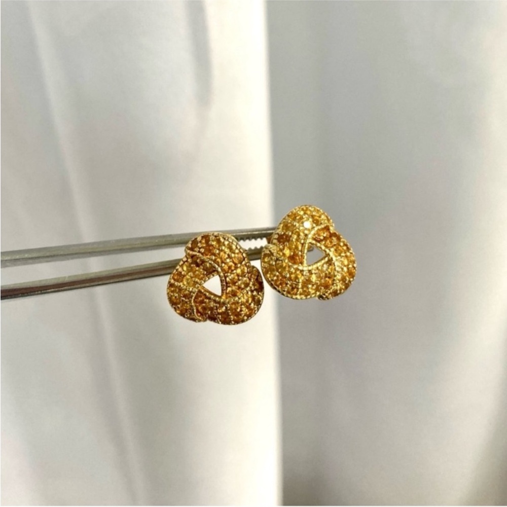 NEW 18kt Gold and Citrine Studs